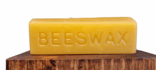 1oz block of pure beeswax from our own hives