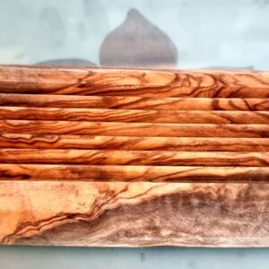 Olive Wood Soap Dish Front
